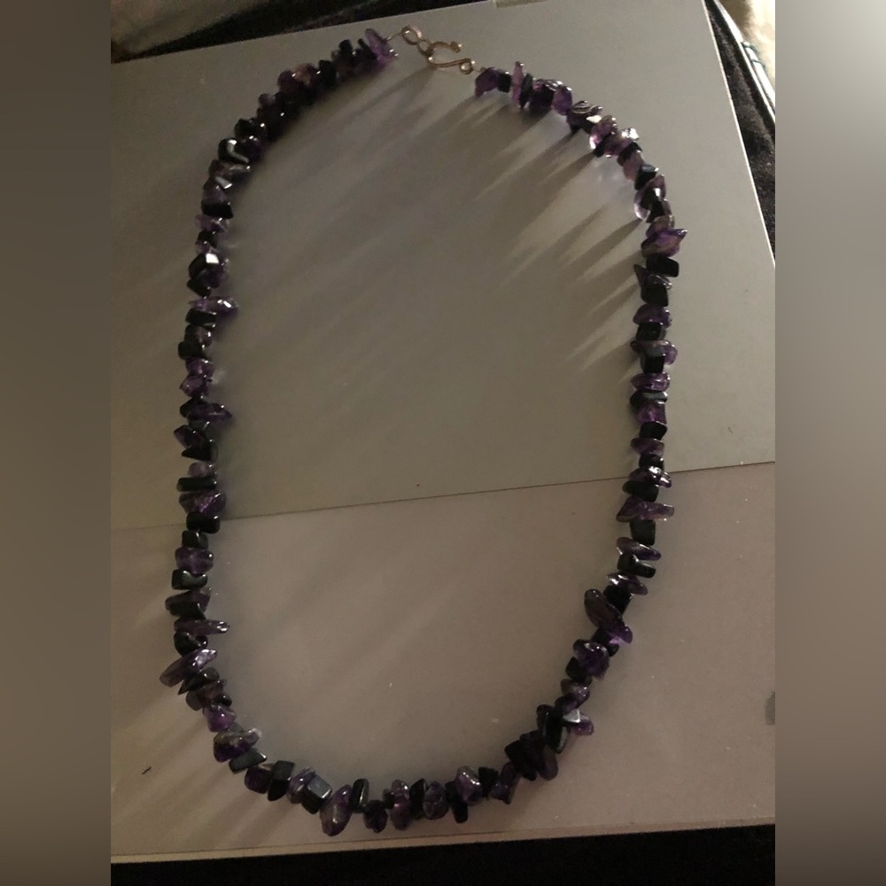 Amethyst Chip Sterling Silver Necklace- 588 $25 or $20 w/offer
